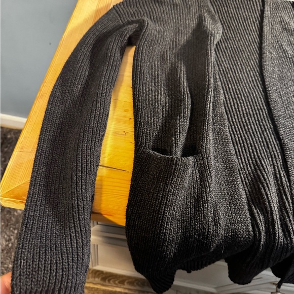 Universal Thread Black Ribbed Open-Front Cardigan - Picture 3 of 5